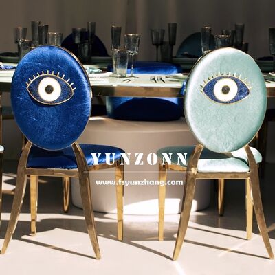 Good price Modern Gold Stainless Steel Dining Chair Washington Multicolored Banquet Chair for Hotel Wedding Party Bedroom Use online