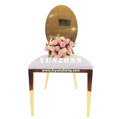 Good price PU Seat O-Round Back Mirror Gold Stainless Steel Wedding Chair Stackable for Outdoor Events and Parties for Apartment Villa online