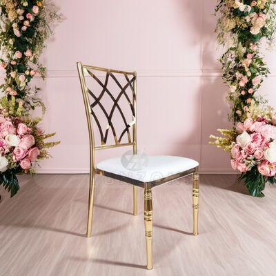 Good price Modern Leather Stainless Steel Dining Chairs Stackable Banquet Party Event Furniture Hotels Outdoor Weddings Royal King Throne online