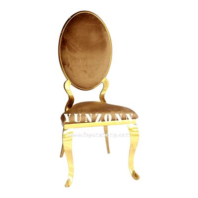 Good price French Style Gold Wedding Chairs Modern Velvet Fabric with Stainless Steel for Hotel Villa Banquet Events online