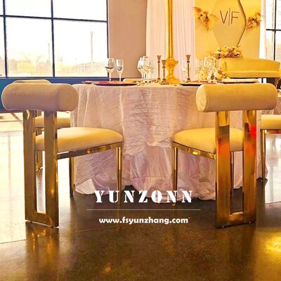 Good price Cali Gold Stainless Steel Dining Chair with Velvet Cushion for Weddings and Hotels online