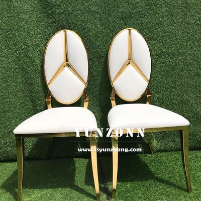 Good price Modern European Luxury Metal and PU Leather Dining Chairs with Mercedes Benz Back Design Durable for Villa Weddings Banquets online
