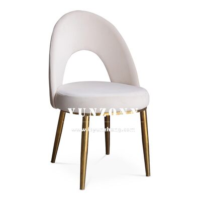 Good price Contemporary Velvet Upholstered Dining Chair with Brushed Gold Design Legs, Beige / Black online