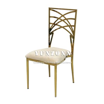 Good price Wholesale Chameleon Metal Frame Banquet Wedding Event Chairs Gold Finish Dining Chairs for Stylish Events online