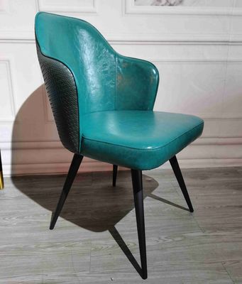 Good price Home Blue nordic design dining chairs Light Luxury Leather Backrest Chair online