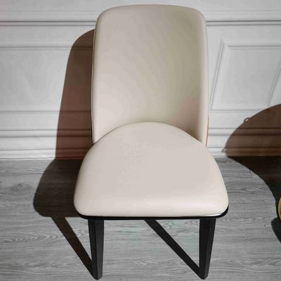 Good price Home Solid Wood High End Modern Dining Chairs Leather Backrest Padded Dining Room Chairs online