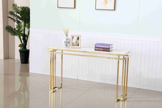 Good price Luxury Marble Top Stainless Steel Base Hallway Corner Living Room Console Table Decorative online