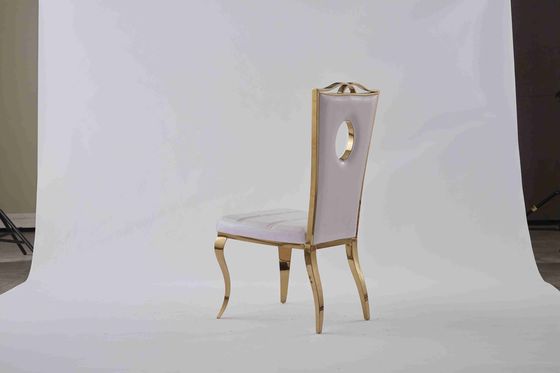 Good price Coloured Velvet Dining Chairs Wedding Banquet Chair Hollow Design For Home online
