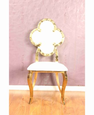 Good price Popular Middle East Stainless Steel Wedding Events Leather Back Dining Chair online
