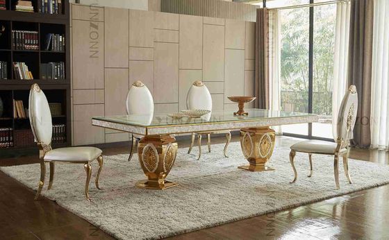 Good price Luxury Noble Atmosphere Wedding Banquet Tables Pattern Dining Table With 10-12 Seaters online