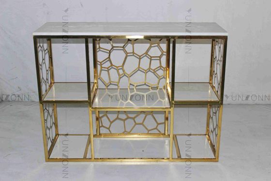 Good price Antirust Stainless Steel Console Table Tubular Stylish Tea Table Decorative For Living Room online