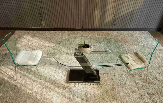 Good price Extensional Irregularly Shaped Rotating Top Dining Table Save Space For Dining Room online