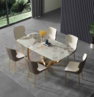 Good price Bright Modern Rectangular Dining Tables Italian Simple Home Rectangle Breakfast Table Set online