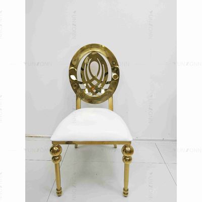 Good price Classic Stackable Wedding Banquet Chair Stainless Steel Leather Wedding Chair online
