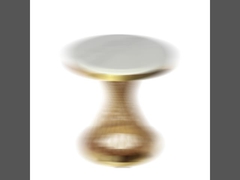 Rich Round Dining Table With Steel Tube Base For 6-8 People