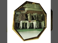 Luxurious irregularly diamond-shaped mirror cloakroom bedroom