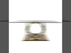 New Trend Ring Bottom Frame Dining Table with glass top Family Use hotel
