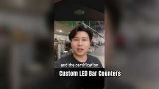 Custom LED Bar Counters Rose Design